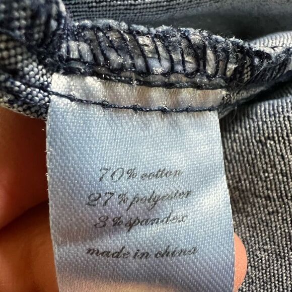 PETSCHE Women’s Crystal Embellished Leg Denim Capri Jeans Blue Size 8 - Picture 5 of 5